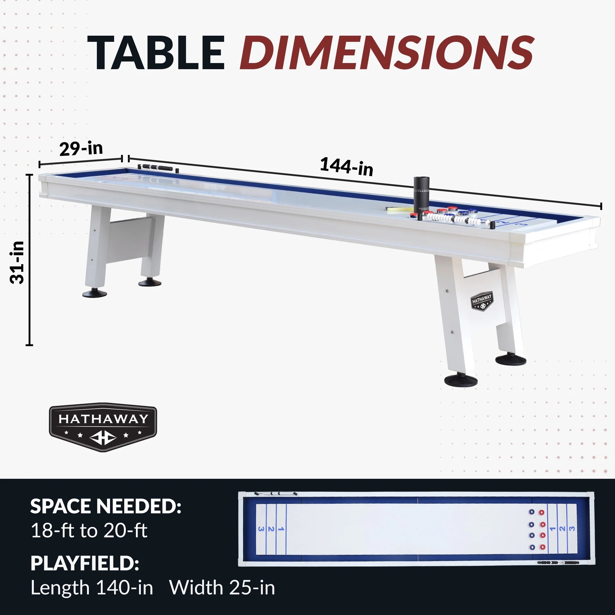 Crestline 12-Ft Outdoor Shuffleboard Table
