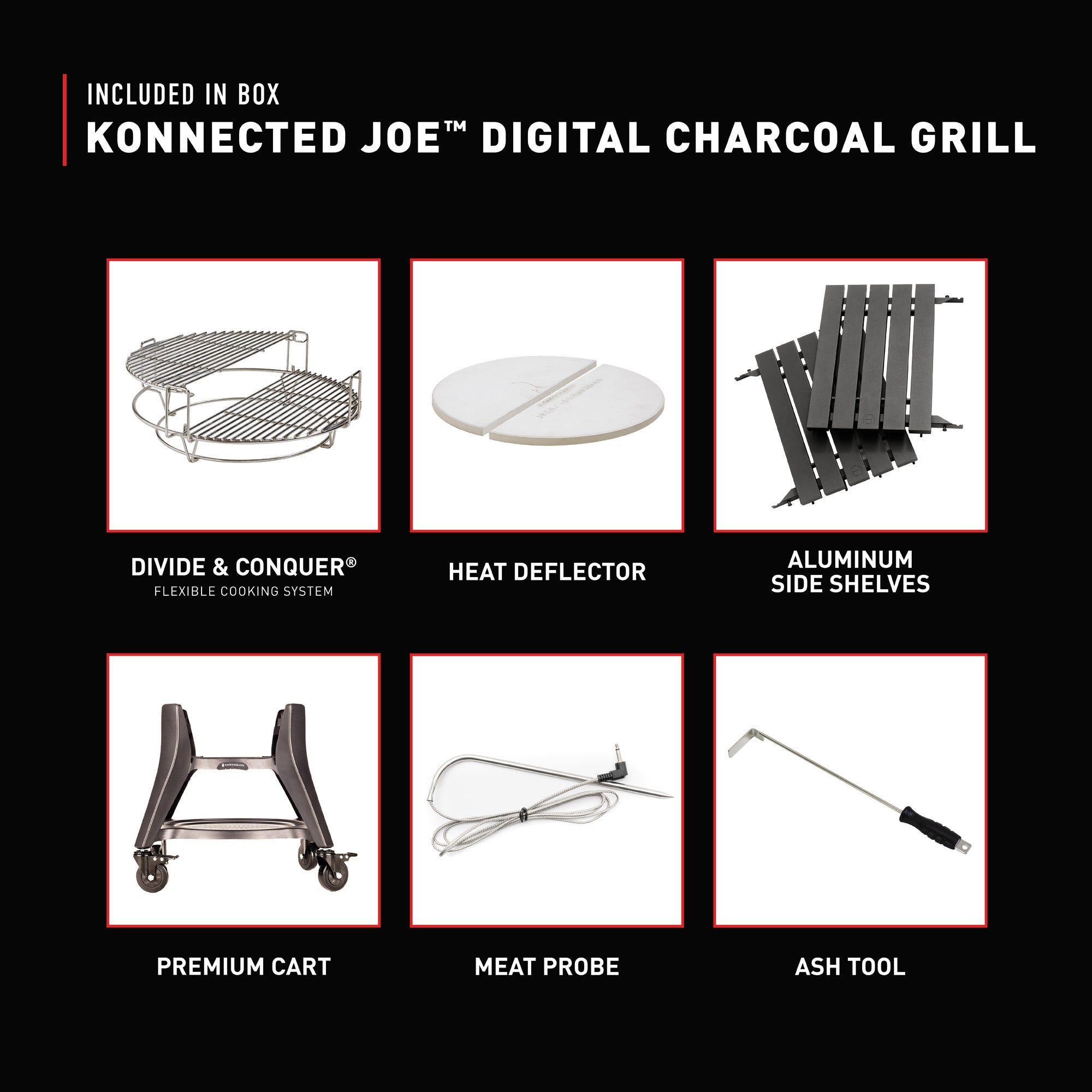 Kamado Joe Konnected Joe - Digital 18" Ceramic Charcoal Grill