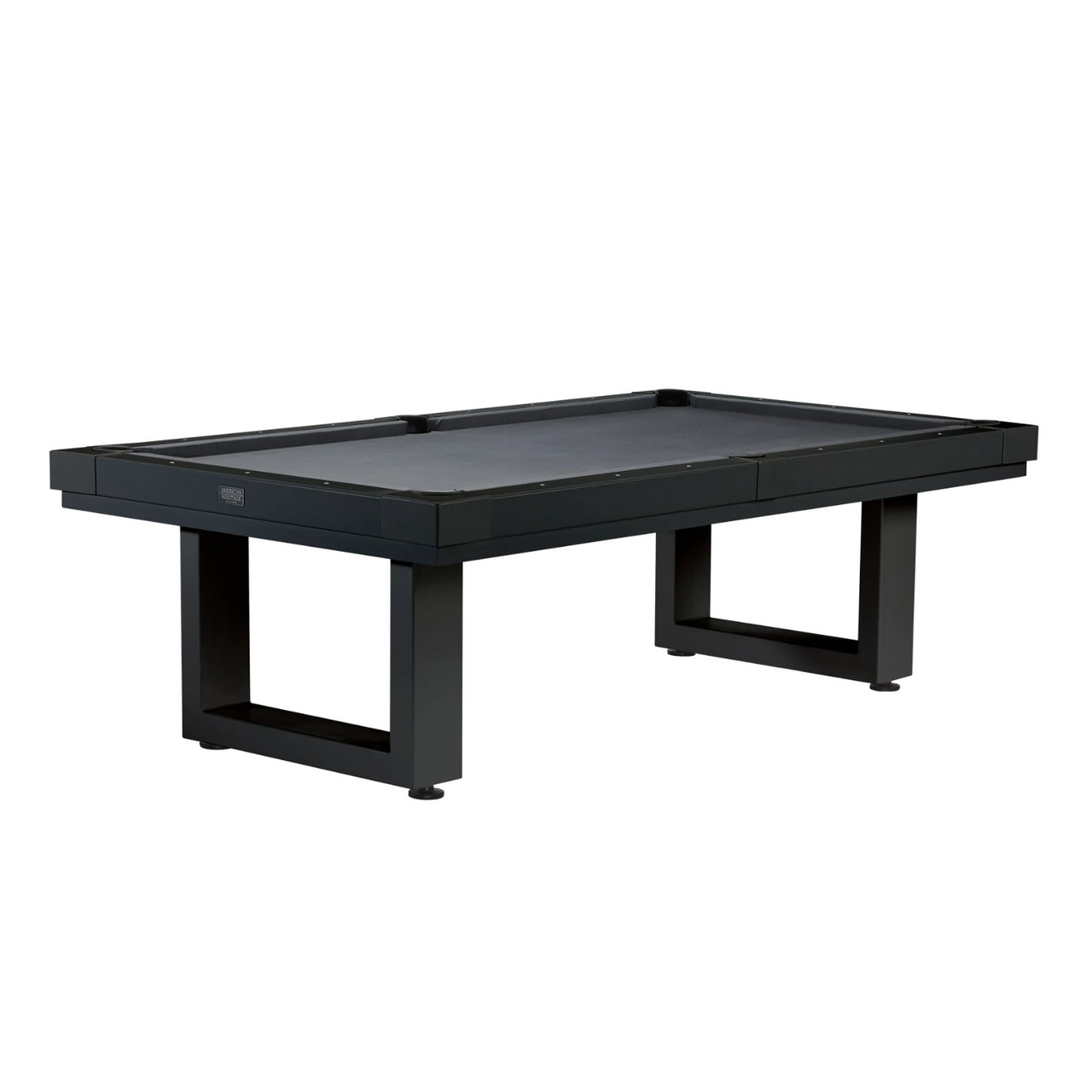 American Heritage Lanai 8' Outdoor Pool Table Set — Obsidian Black
