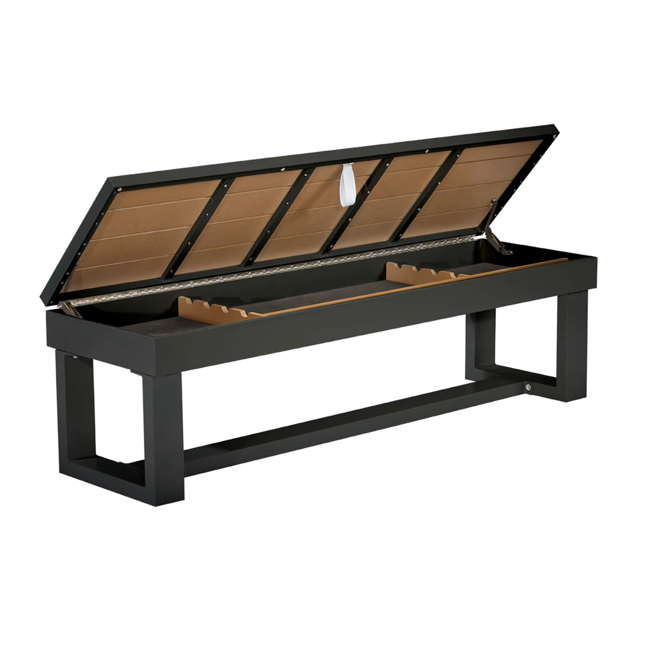 American Heritage Lanai 8' Outdoor Pool Table Set — Obsidian Black