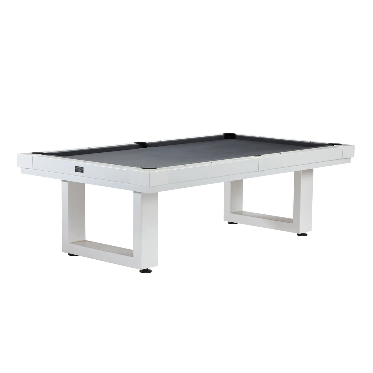 American Heritage Lanai 8' Outdoor Pool Table Set — Pearl White