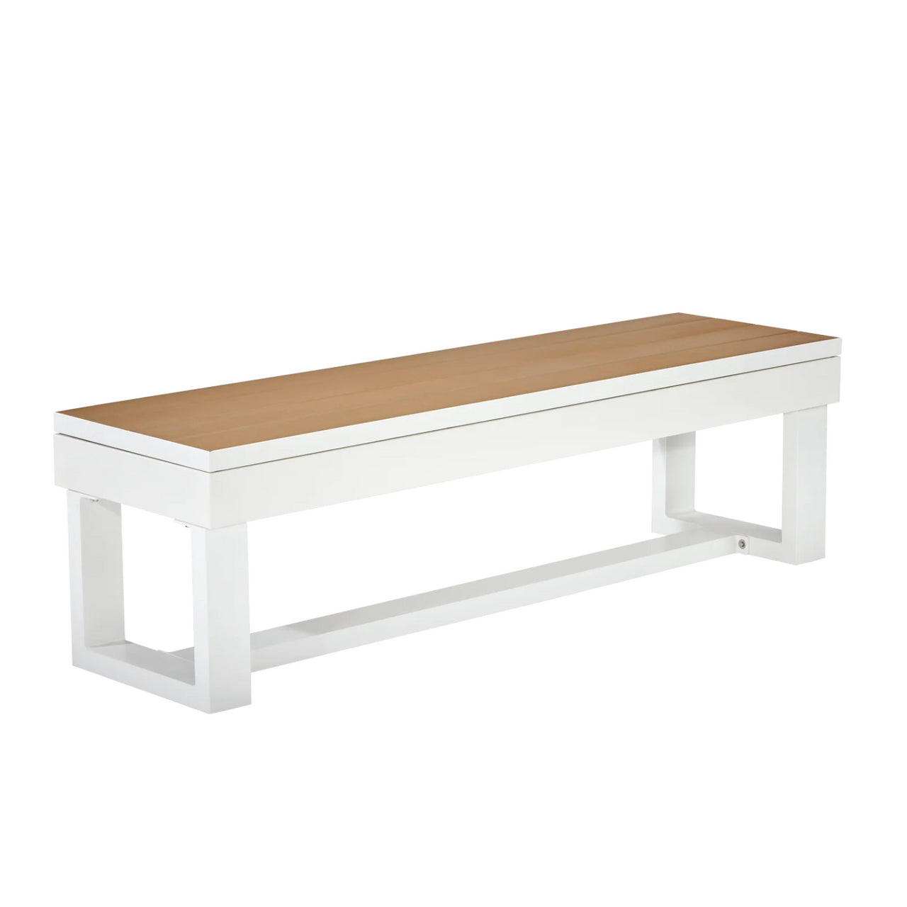 American Heritage Lanai 8' Outdoor Pool Table Set — Pearl White