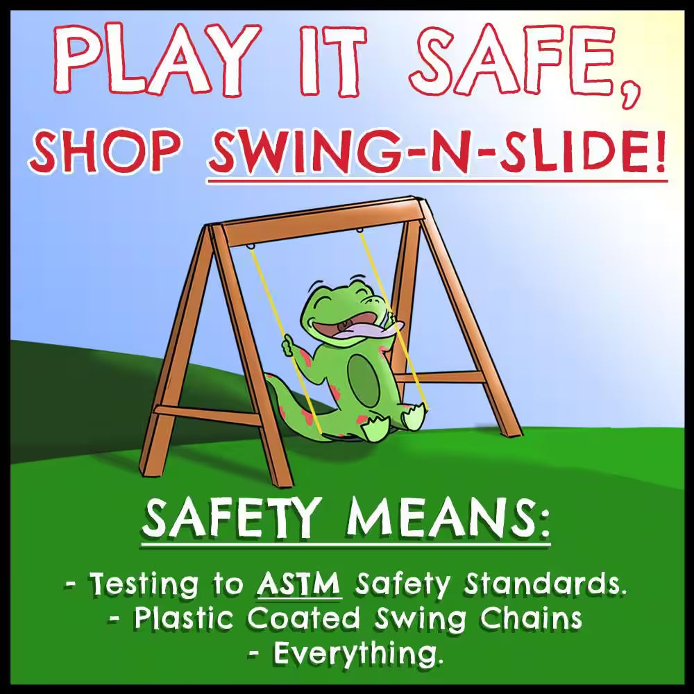 DIY Knightsbridge Deluxe Wooden Outdoor Playground Set with Slides, Rock Wall, Swing Set, and Playground Equipment