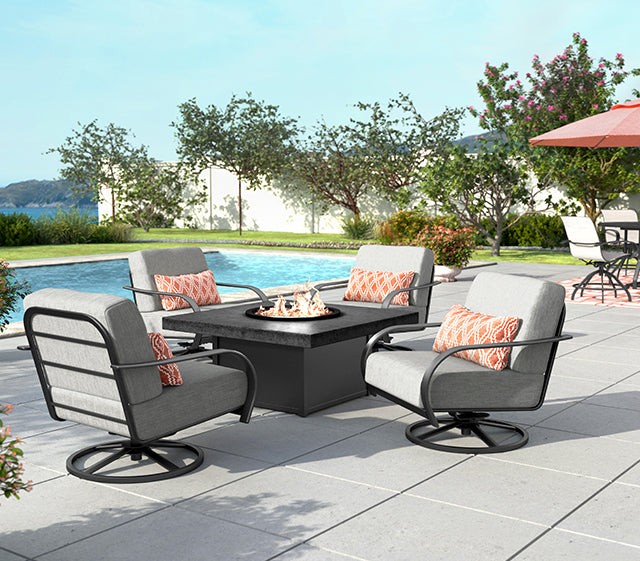 Homecrest Concrete Fire Table — Lifestyle Setting 4