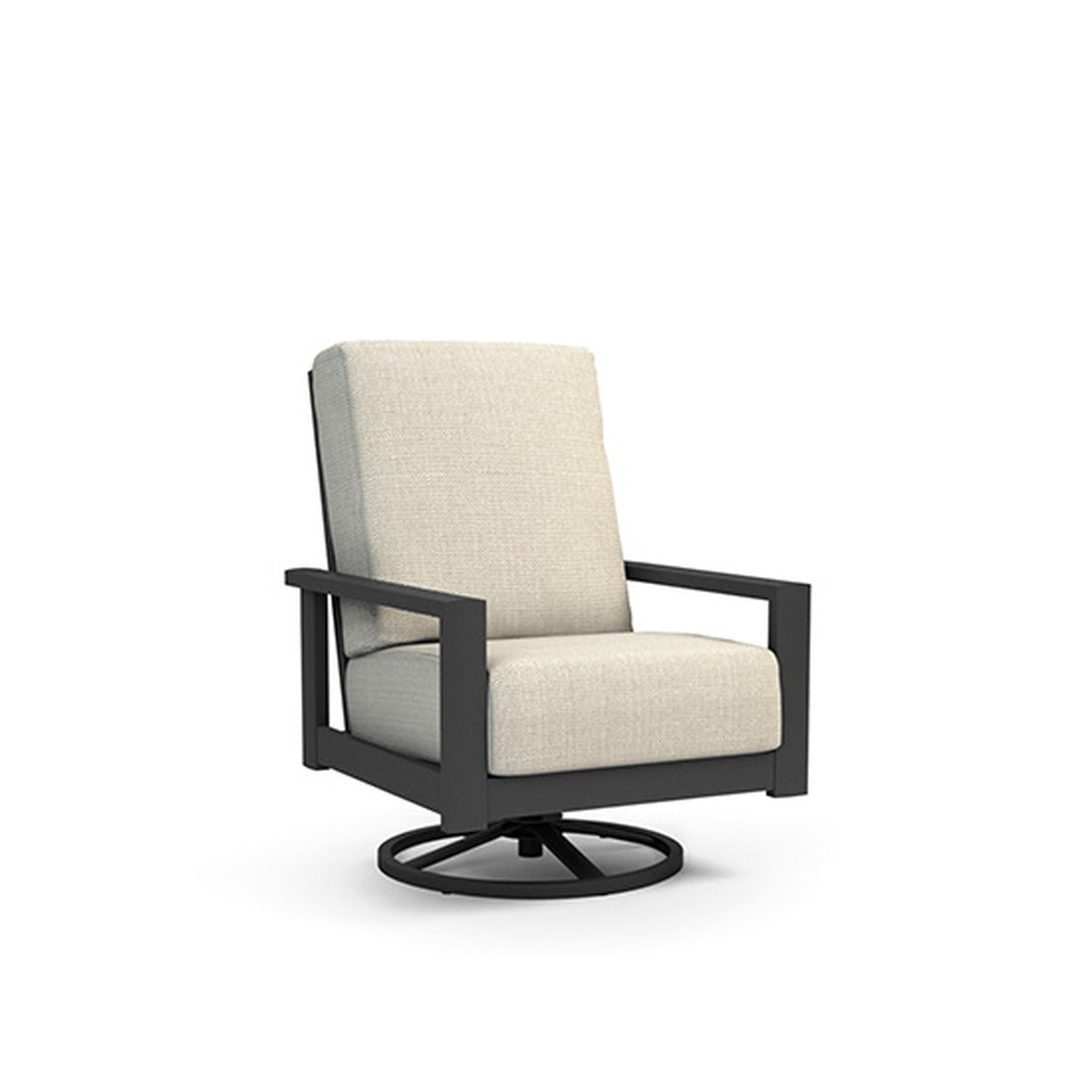 Homecrest Elements Cushion High Back Swivel Rocker Chat Chair — white hero