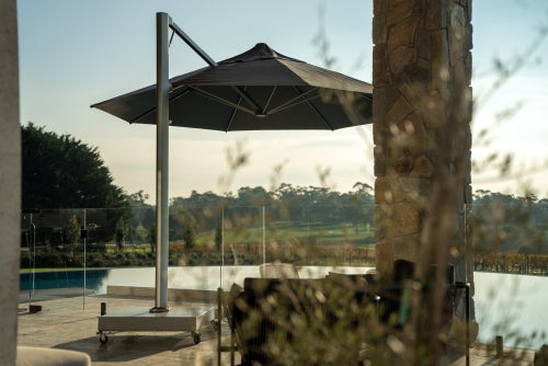 Shadowspec Serenity™ — Luxury patio at golden hour