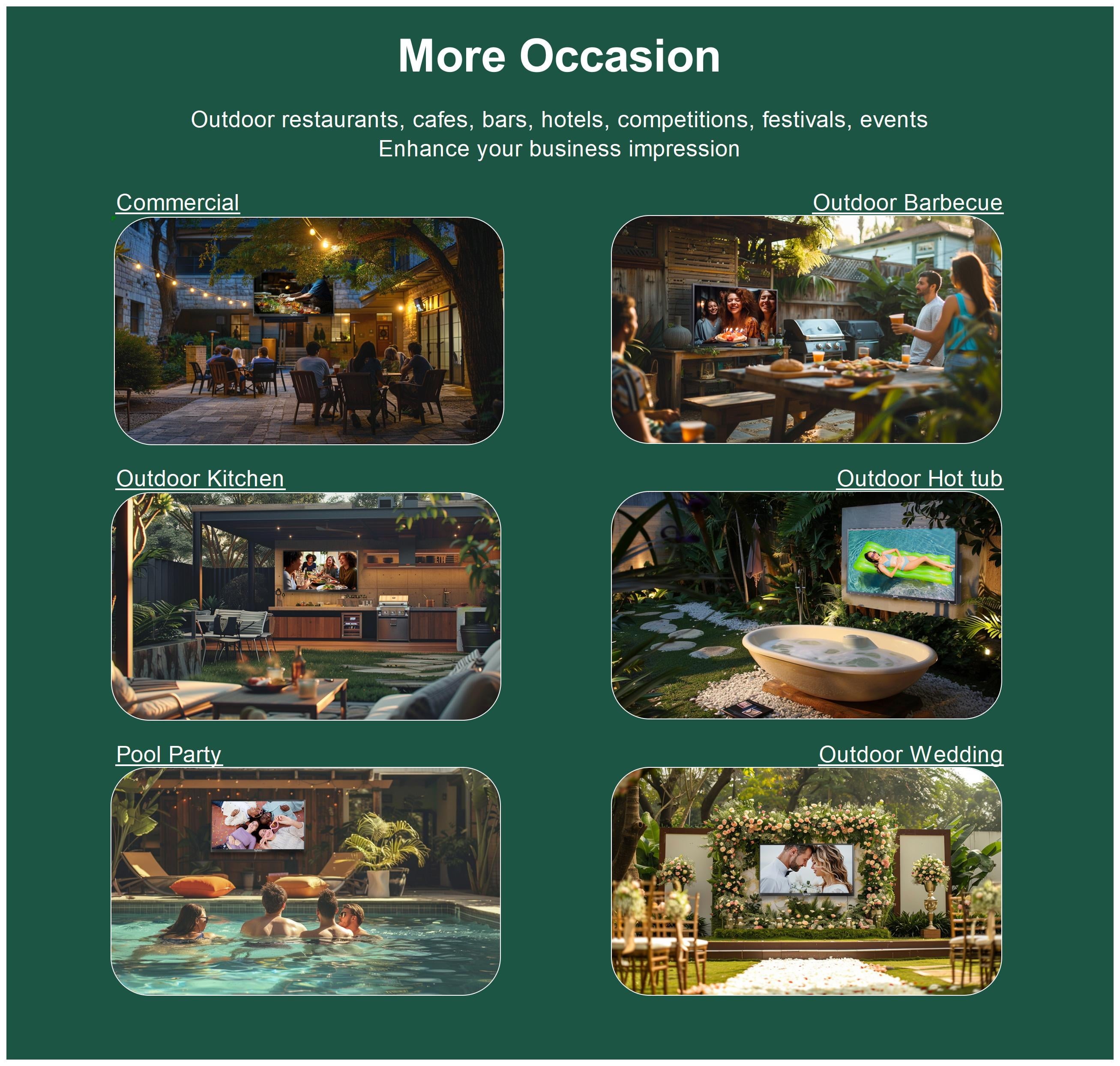 43" Outdoor TV, 4K UHD Google Television for Partial Sun outside with 1000Nit Brightness, IP55 Weatherproof, Dolby Atmos, Voice Remote (Deck Pro 2.0)