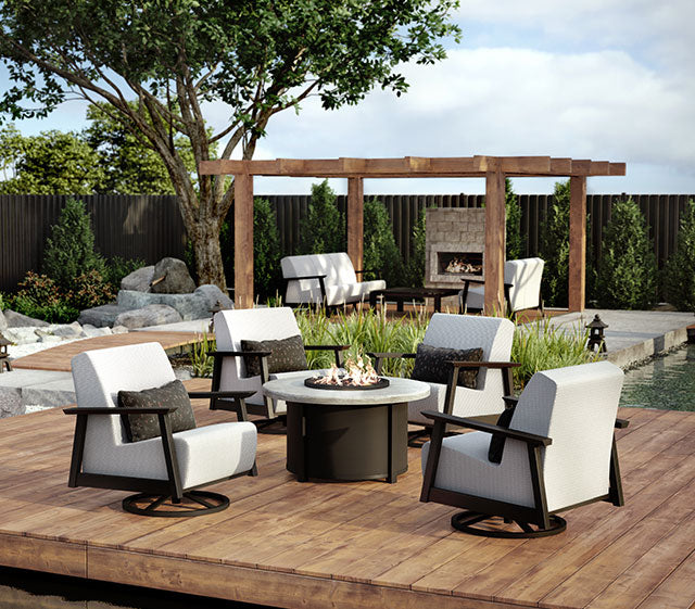 Homecrest Concrete Fire Table — Lifestyle Setting 2