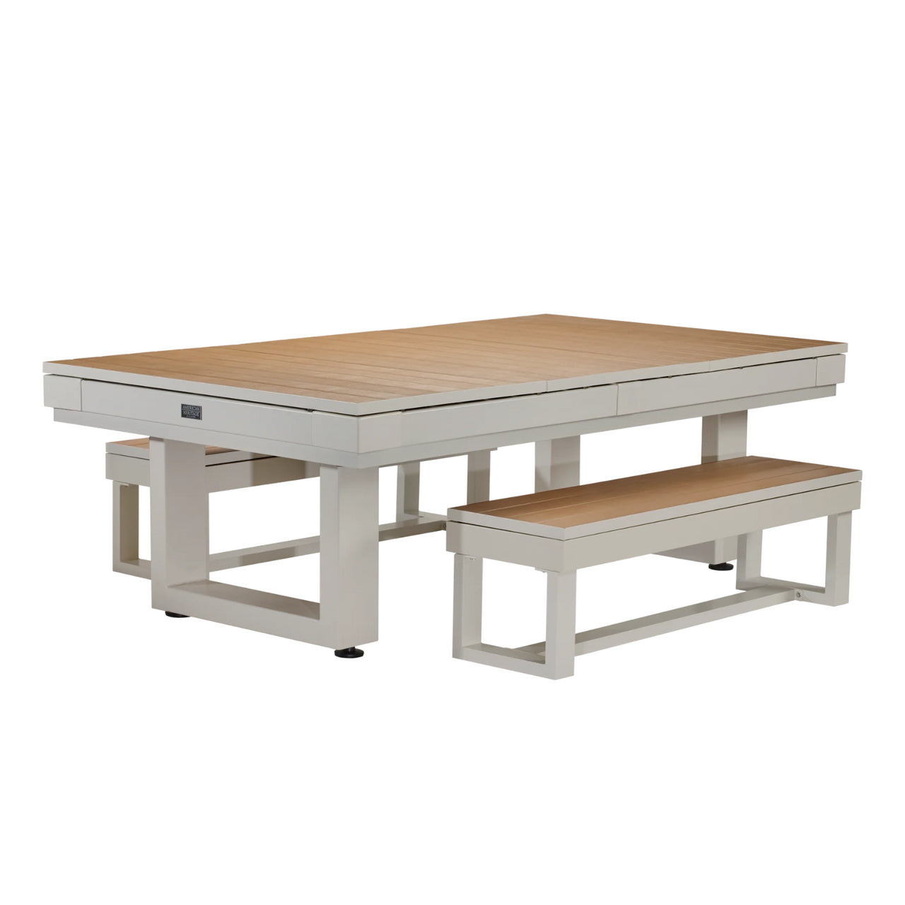 American Heritage Lanai 8' Outdoor Pool Table Set — Oyster Grey