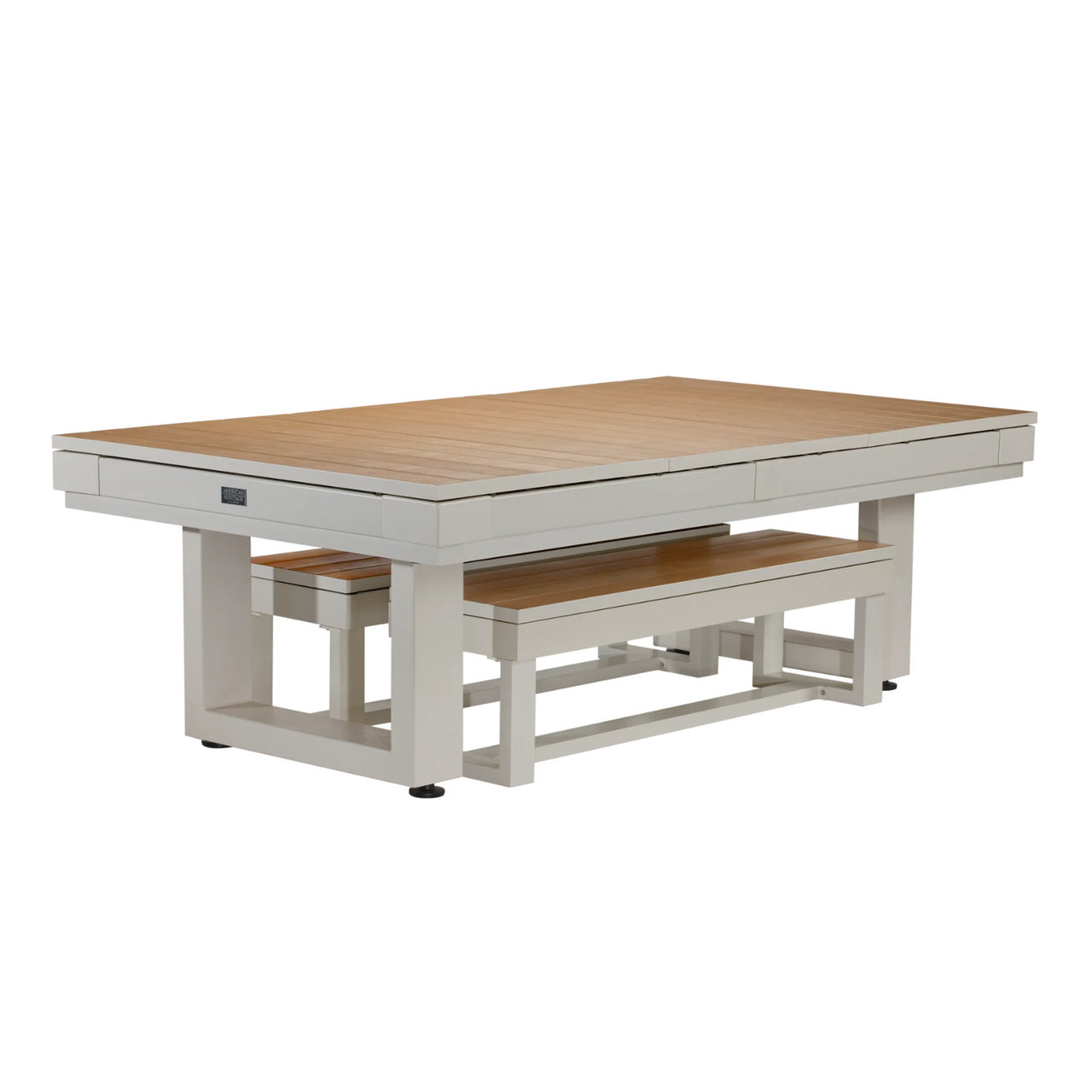 American Heritage Lanai 8' Outdoor Pool Table Set — Oyster Grey