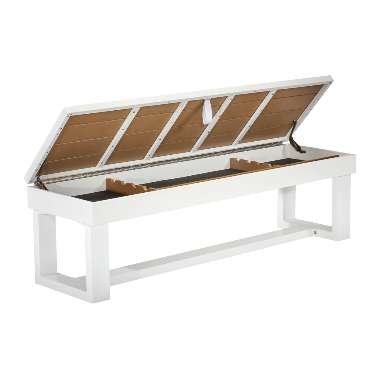 American Heritage Lanai 8' Outdoor Pool Table Set — Pearl White